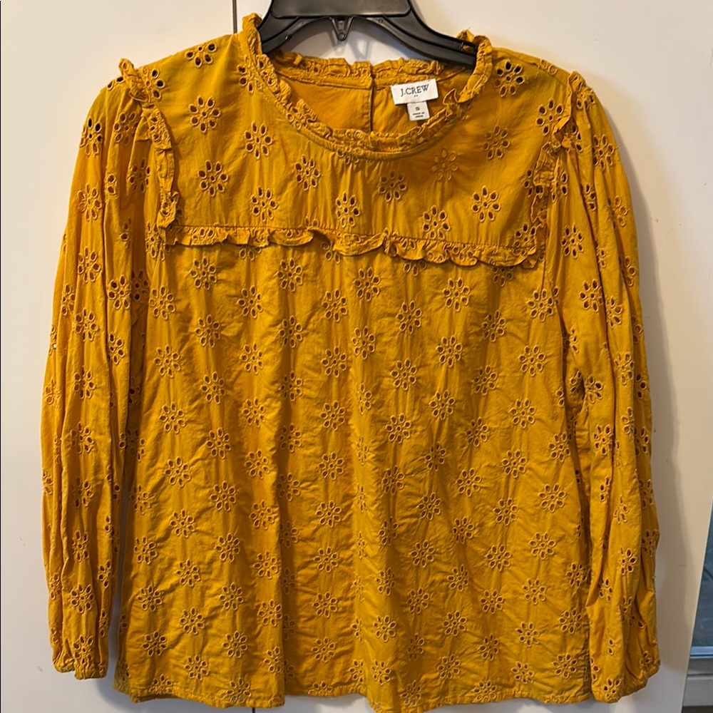 J crew long sleeve shirt with round neck